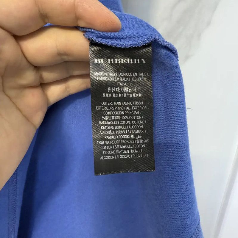 Burberry Burberry Logo Blue Cotton Short Sleeve T-Shirt Size US S / EU 44-46 / 1 - 4 Thumbnail