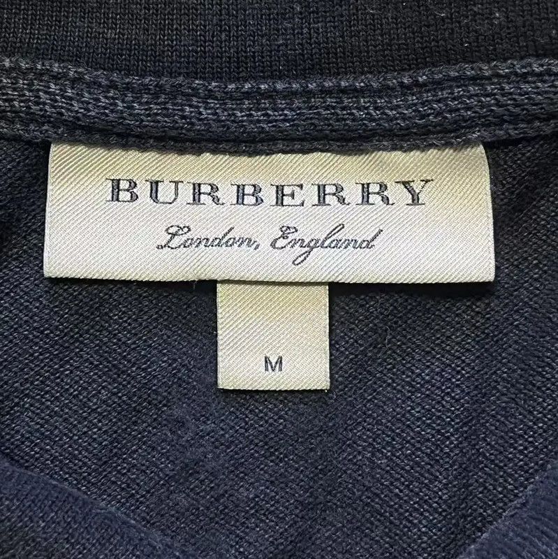 Burberry Burberry Black Men's Short Sleeve Polo Size US M / EU 48-50 / 2 - 3 Thumbnail