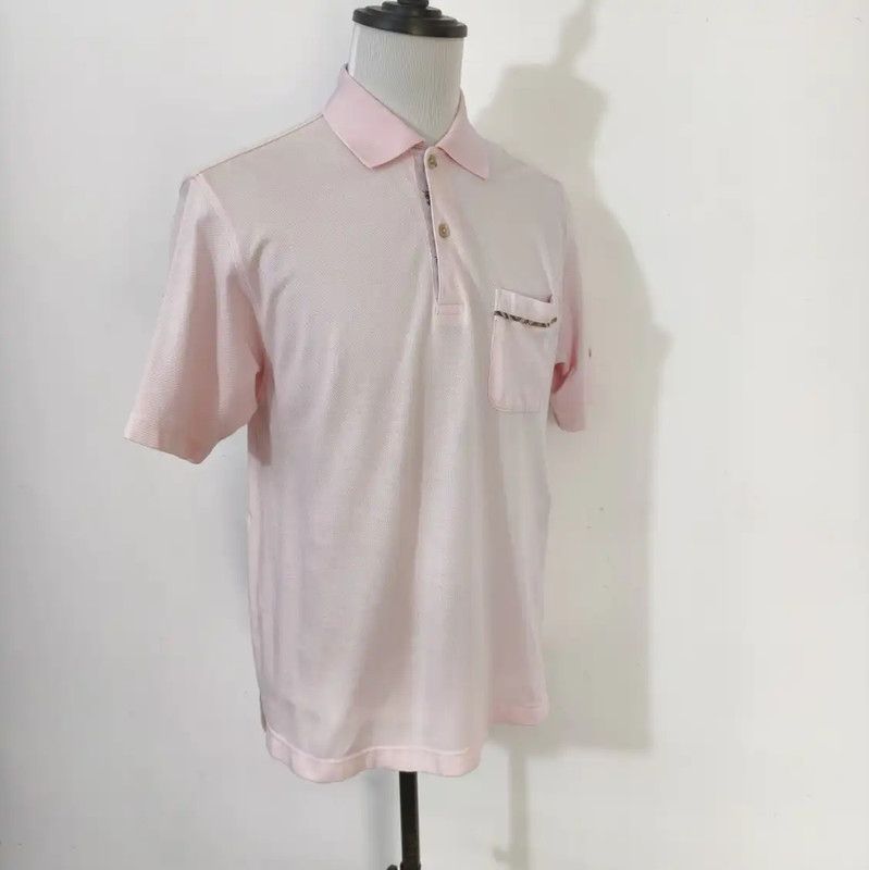 Burberry Burberry Men’s Summer Pink Cotton Polo Size US M / EU 48-50 / 2 - 5 Thumbnail