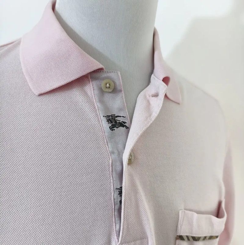 Burberry Burberry Men’s Summer Pink Cotton Polo Size US M / EU 48-50 / 2 - 4 Thumbnail