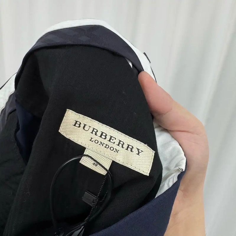 Burberry Burberry Navy Cotton Check Casual Pants Size US 32 / EU 48 - 5 Thumbnail