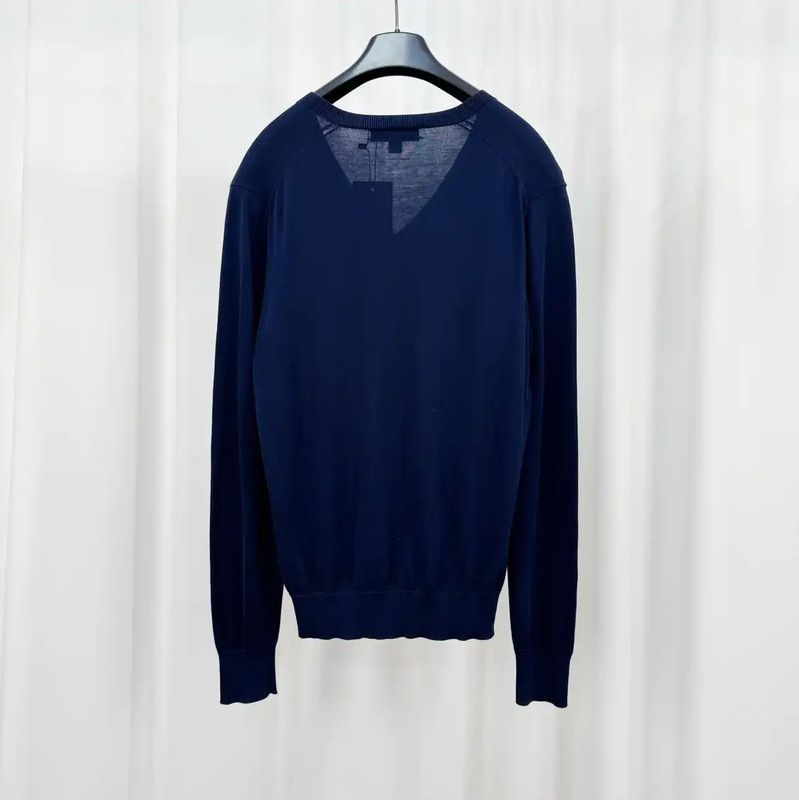 Burberry Burberry Men's V-Neck Long Sleeve Knit Sweater Size US M / EU 48-50 / 2 - 2 Thumbnail