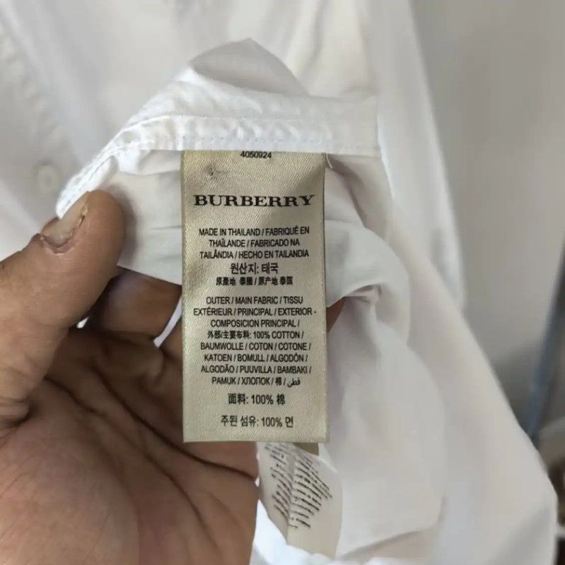 Burberry Burberry White Men's Shirt Size M Size US M / EU 48-50 / 2 - 5 Thumbnail
