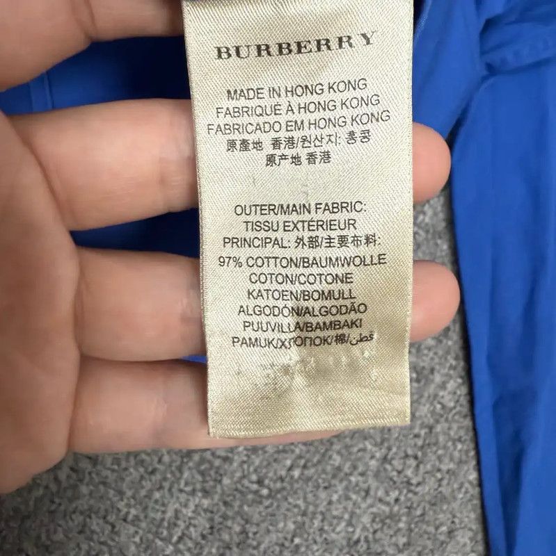 Burberry Burberry Blue Cotton Long Sleeve Shirt Size US XS / EU 42 / 0 - 4 Thumbnail