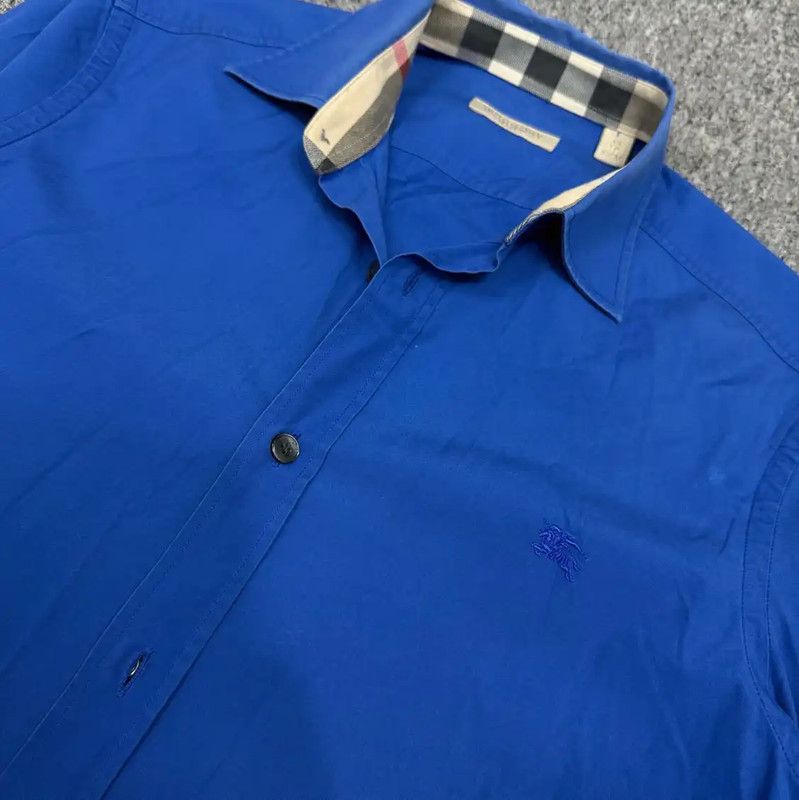 Burberry Burberry Blue Cotton Long Sleeve Shirt Size US XS / EU 42 / 0 - 3 Thumbnail