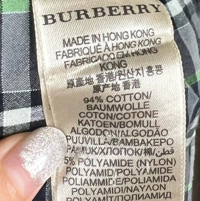 Burberry Burberry Green Plaid Cotton Men's Shirt Size US S / EU 44-46 / 1 - 5 Thumbnail