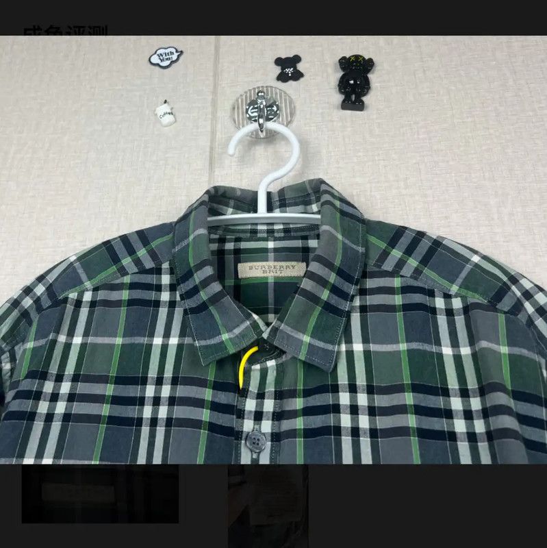 Burberry Burberry Green Plaid Cotton Men's Shirt Size US S / EU 44-46 / 1 - 2 Thumbnail