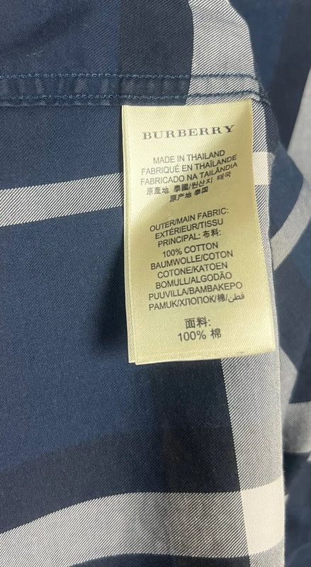 Burberry Burberry Navy Cotton Men's Shirt Size US M / EU 48-50 / 2 - 5 Thumbnail