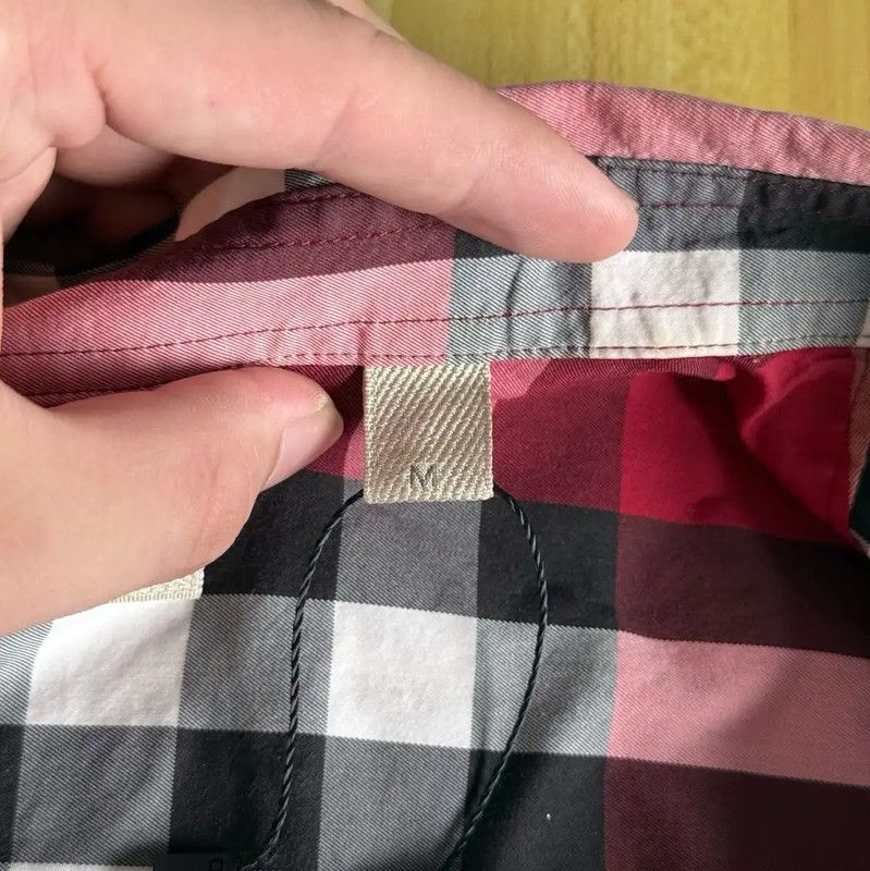 Burberry Burberry Red Cotton Men's Shirt Size US M / EU 48-50 / 2 - 4 Thumbnail
