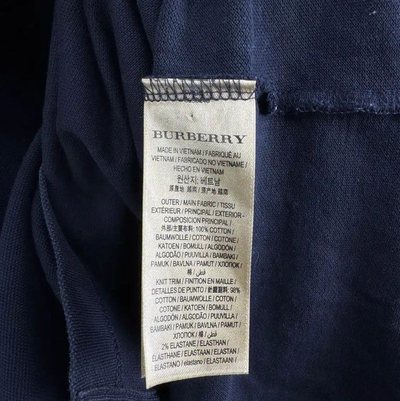 Burberry Burberry Men's Navy Blue Polo Shirt Size US M / EU 48-50 / 2 - 5 Thumbnail
