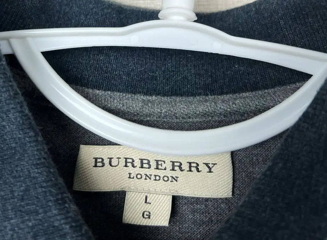 Burberry Burberry Men's Dark Gray Cotton Polo Shirt Size US L / EU 52-54 / 3 - 4 Thumbnail