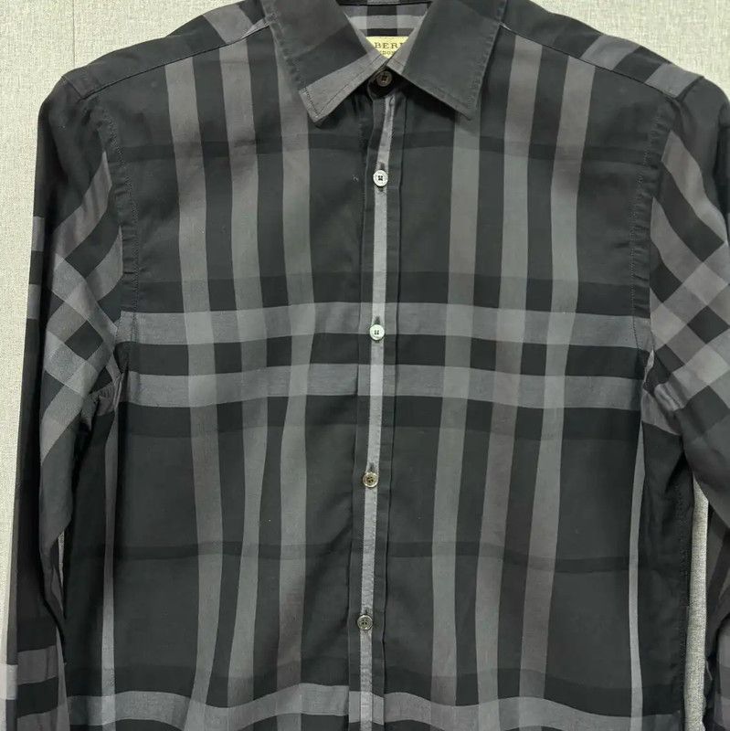 Burberry Burberry Dark Blue Cotton Men's Shirt Size US XS / EU 42 / 0 - 3 Thumbnail