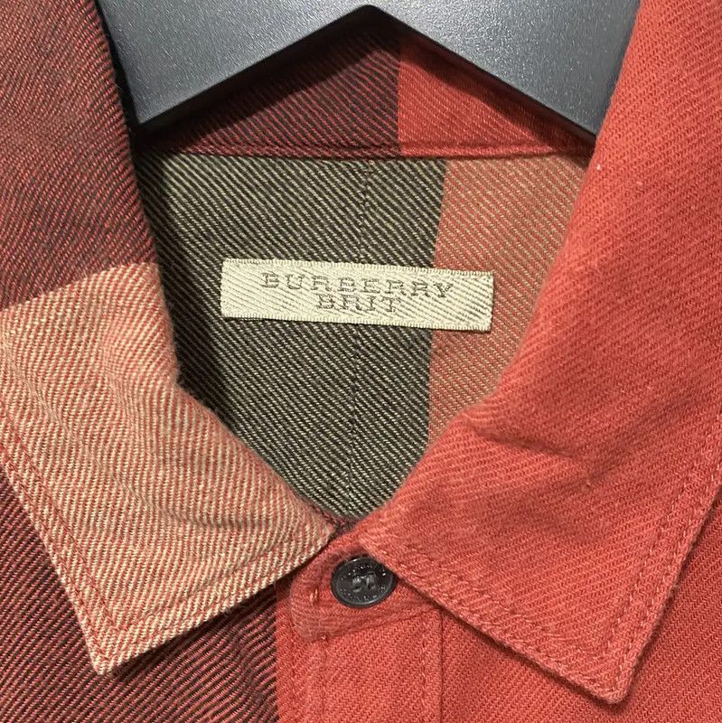 Burberry Burberry Red Cotton Long Sleeve Shirt Size US S / EU 44-46 / 1 - 3 Thumbnail