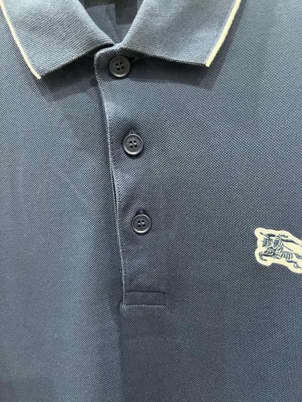 Burberry Burberry Men's Blue Cotton Polo Shirt Size US S / EU 44-46 / 1 - 5 Thumbnail