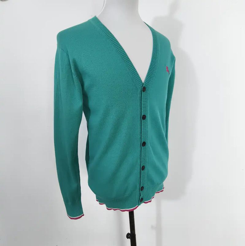 Burberry Burberry Men's Peacock Blue Cardigan Sweater Size US M / EU 48-50 / 2 - 3 Thumbnail