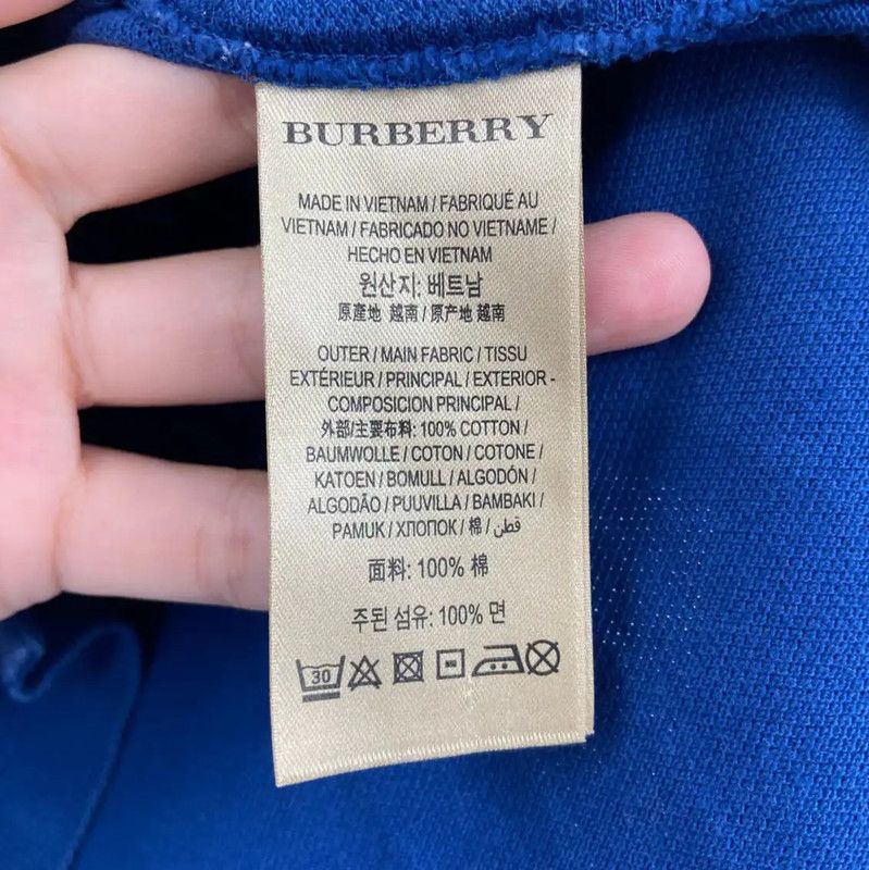 Burberry Burberry Summer Blue Cotton Polo for Men Size US S / EU 44-46 / 1 - 5 Thumbnail