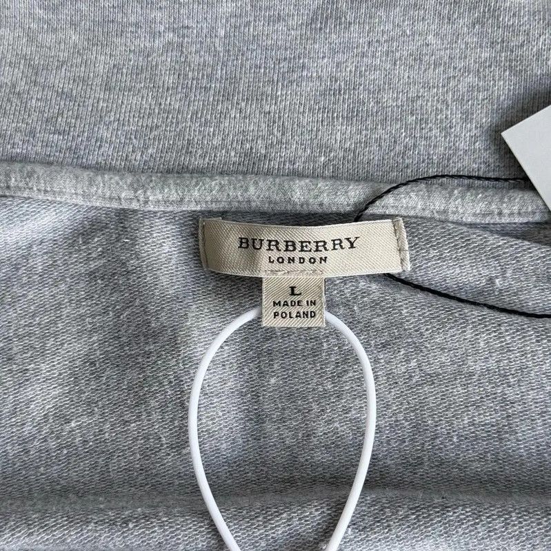 Burberry Burberry Gray Cotton Zip-Up Men's Jacket Size US L / EU 52-54 / 3 - 3 Thumbnail