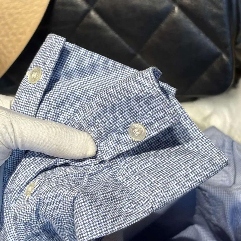 Burberry Burberry Blue Cotton Long Sleeve Shirt Size US S / EU 44-46 / 1 - 7 Thumbnail
