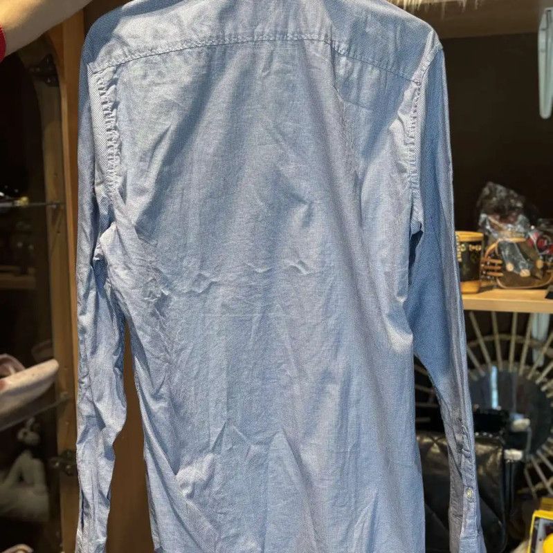 Burberry Burberry Blue Cotton Long Sleeve Shirt Size US S / EU 44-46 / 1 - 2 Thumbnail