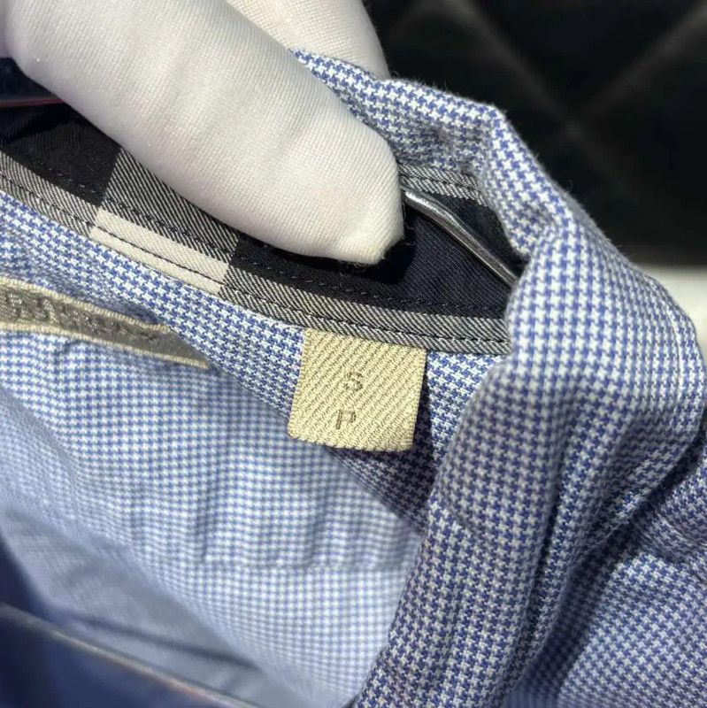 Burberry Burberry Blue Cotton Long Sleeve Shirt Size US S / EU 44-46 / 1 - 5 Thumbnail