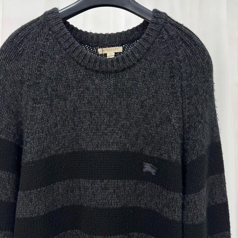 Burberry Burberry Men's Black-Grey Striped Knit Sweater Size US S / EU 44-46 / 1 - 3 Thumbnail