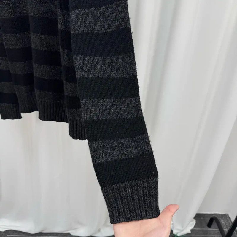 Burberry Burberry Men's Black-Grey Striped Knit Sweater Size US S / EU 44-46 / 1 - 4 Thumbnail