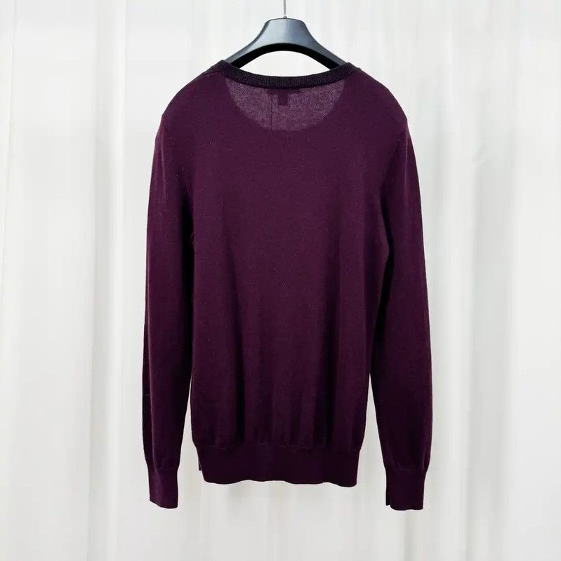 Burberry Burberry Men's Wine Red Logo Knit Sweater Size US S / EU 44-46 / 1 - 2 Thumbnail