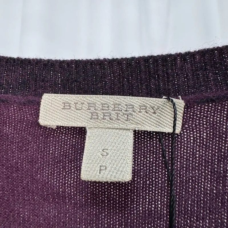 Burberry Burberry Men's Wine Red Logo Knit Sweater Size US S / EU 44-46 / 1 - 5 Thumbnail