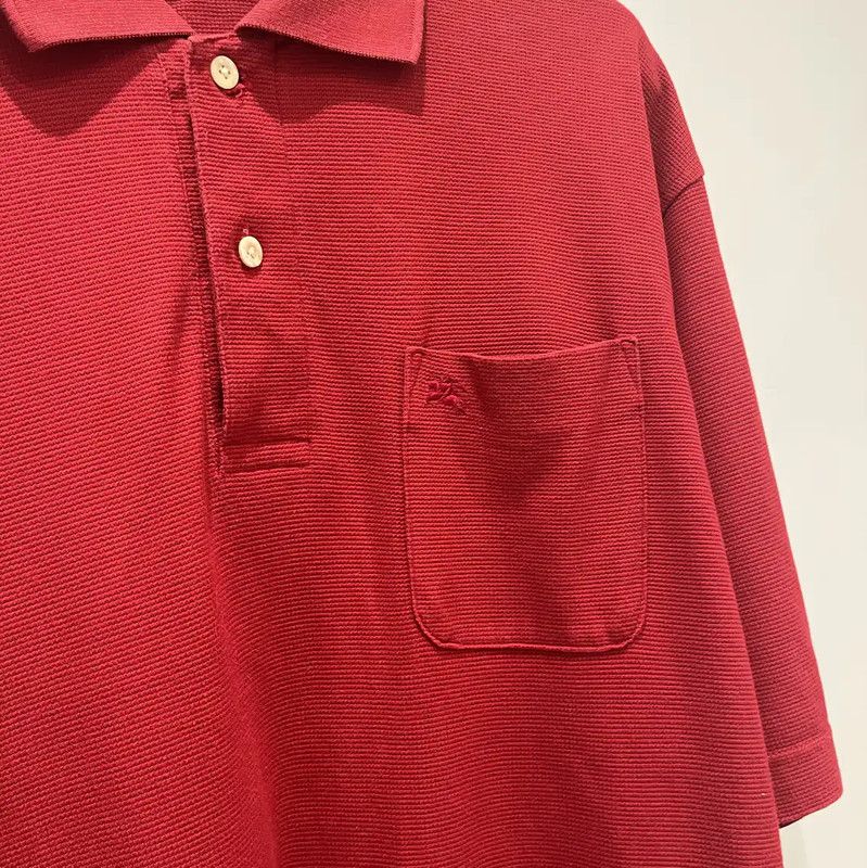 Burberry Burberry Red Short-Sleeve Cotton Polo T-Shirt Size US L / EU 52-54 / 3 - 7 Thumbnail