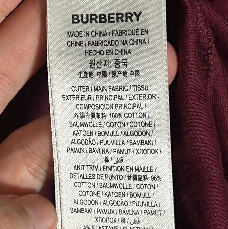 Burberry Burberry Men's Fuchsia Cotton T-Shirt Size US L / EU 52-54 / 3 - 4 Thumbnail