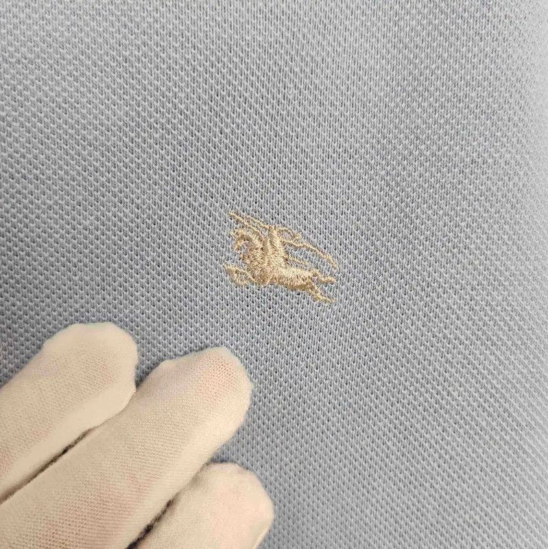 Burberry Burberry Light Blue Cotton Polo Shirt for Men Size US L / EU 52-54 / 3 - 3 Thumbnail
