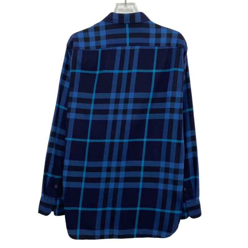 Burberry Burberry Blue Cotton Long Sleeve Shirt Size US M / EU 48-50 / 2 - 2 Thumbnail
