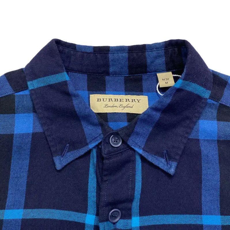 Burberry Burberry Blue Cotton Long Sleeve Shirt Size US M / EU 48-50 / 2 - 3 Thumbnail