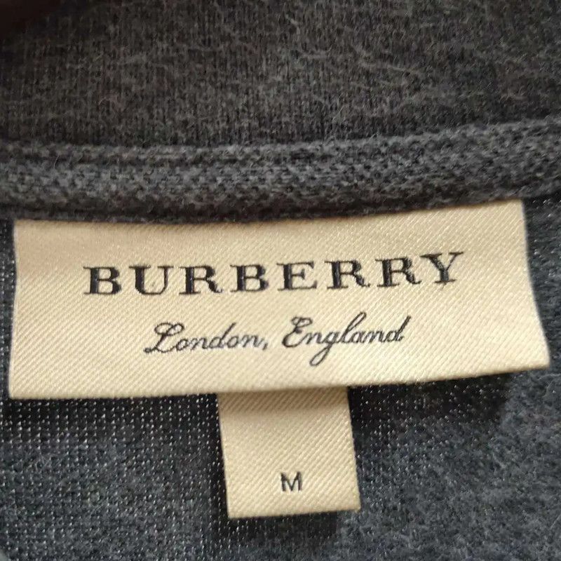 Burberry Burberry Long Sleeve Polo in Dark Gray Cotton Size US M / EU 48-50 / 2 - 3 Thumbnail