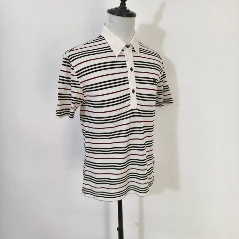 Burberry Burberry Men's Summer White Striped Polo Shirt Size US M / EU 48-50 / 2 - 4 Thumbnail