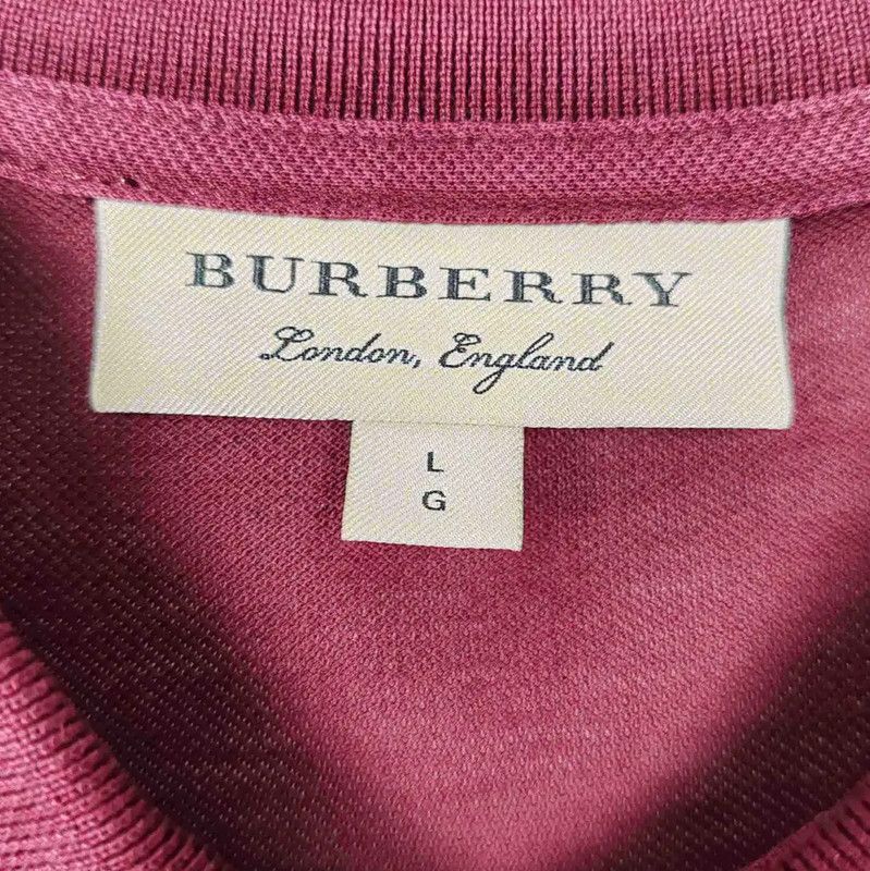 Burberry Burberry Red Men's Cotton Polo Shirt Size US L / EU 52-54 / 3 - 3 Thumbnail