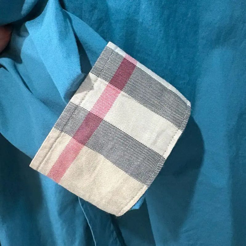 Burberry Burberry Blue Cotton Long Sleeve Shirt Size US M / EU 48-50 / 2 - 6 Thumbnail
