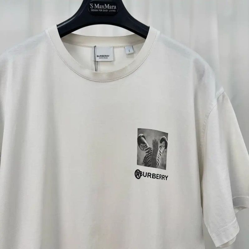 Burberry Burberry Summer Logo Printed White T-Shirt Size US S / EU 44-46 / 1 - 3 Thumbnail