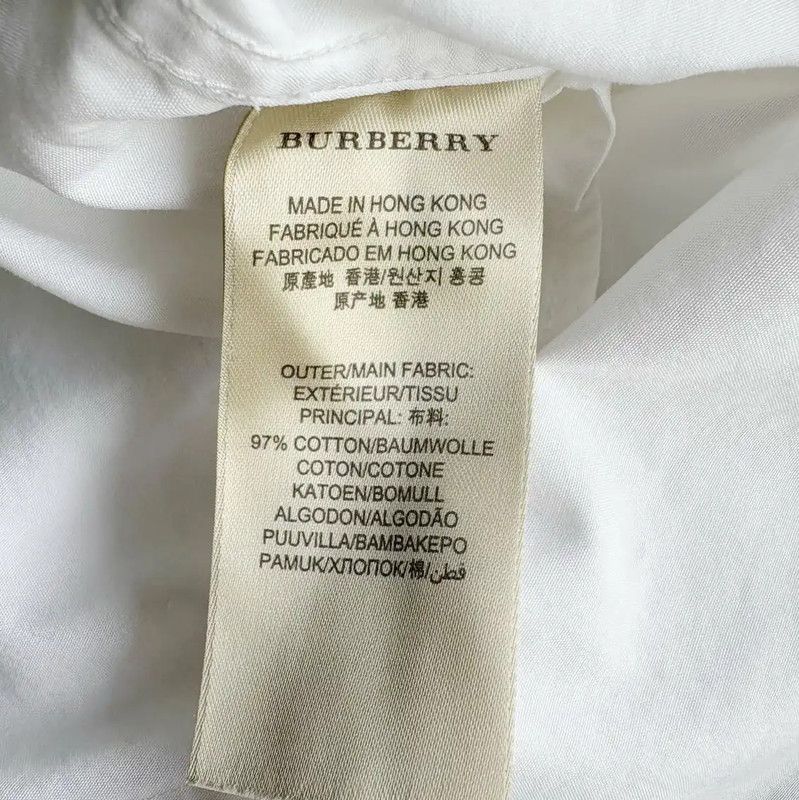 Burberry Burberry Long Sleeve White Cotton Shirt Size US M / EU 48-50 / 2 - 6 Thumbnail