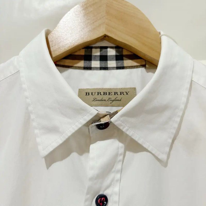 Burberry Burberry Long Sleeve White Cotton Shirt Size US M / EU 48-50 / 2 - 3 Thumbnail