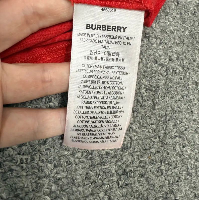Burberry Burberry Red Cotton Men's T-Shirt Size US S / EU 44-46 / 1 - 4 Thumbnail