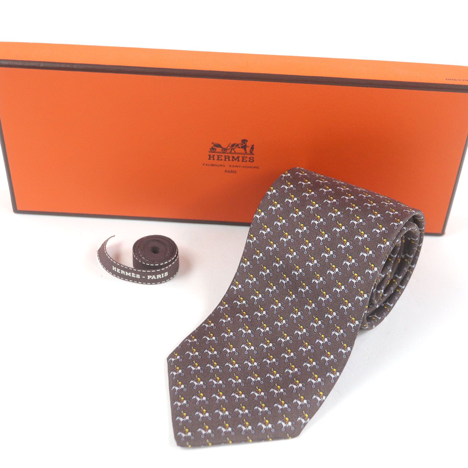 Hermes Hermes Hermes Jockey & Toy Horse Silk Tie Others Necktie DUTY FREE for USA Size ONE SIZE - 2 Thumbnail