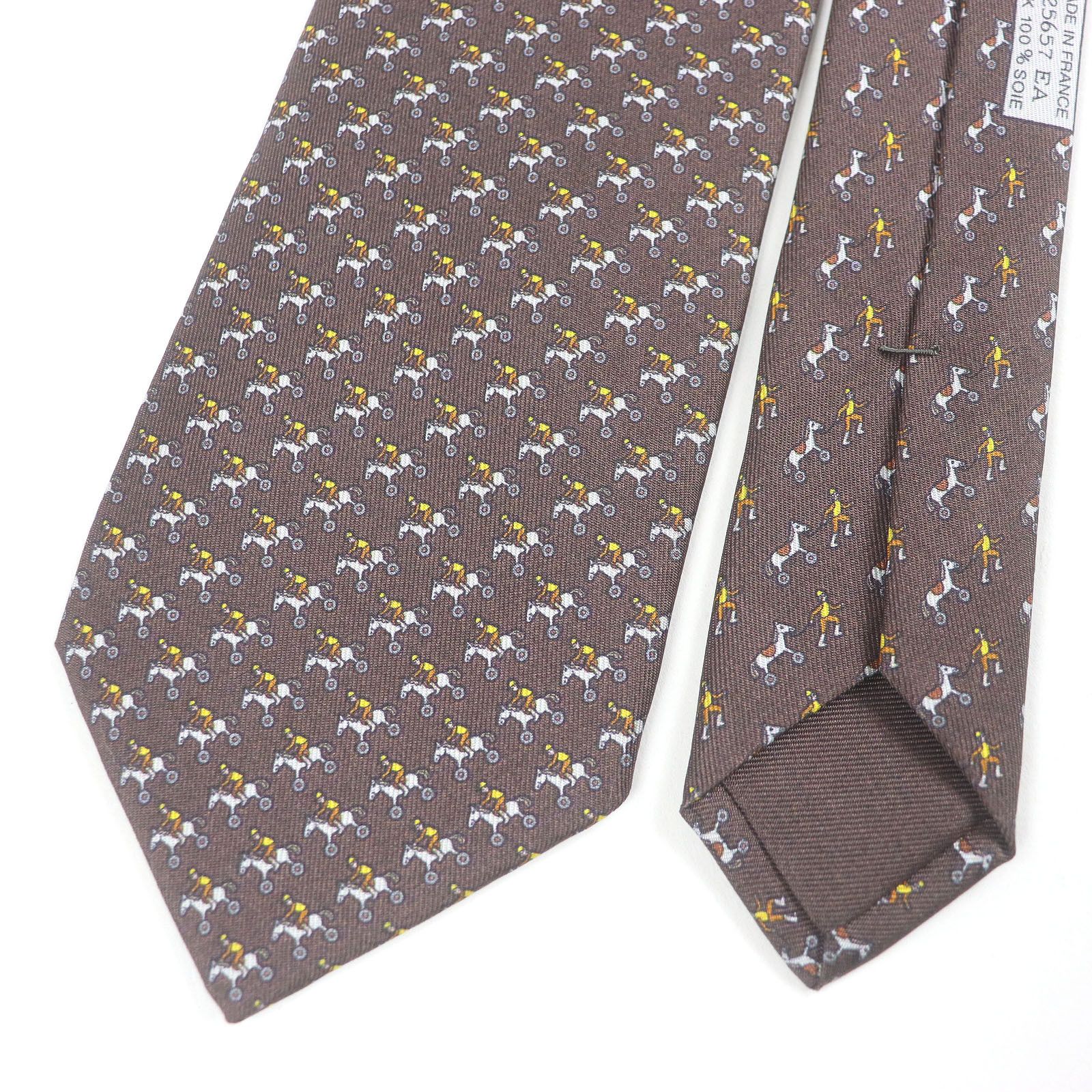Hermes Hermes Hermes Jockey & Toy Horse Silk Tie Others Necktie DUTY FREE for USA Size ONE SIZE - 4 Thumbnail