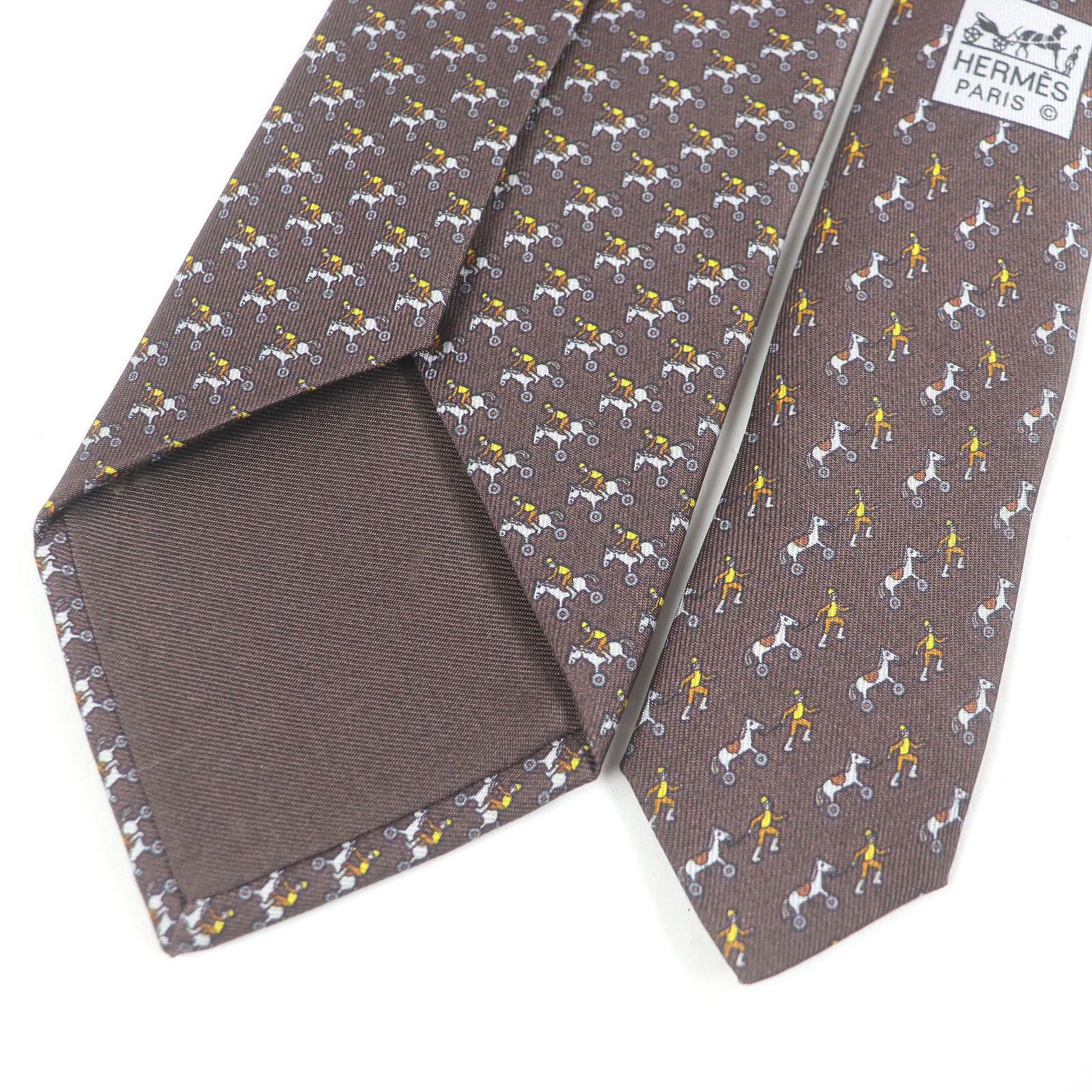 Hermes Hermes Hermes Jockey & Toy Horse Silk Tie Others Necktie DUTY FREE for USA Size ONE SIZE - 5 Thumbnail