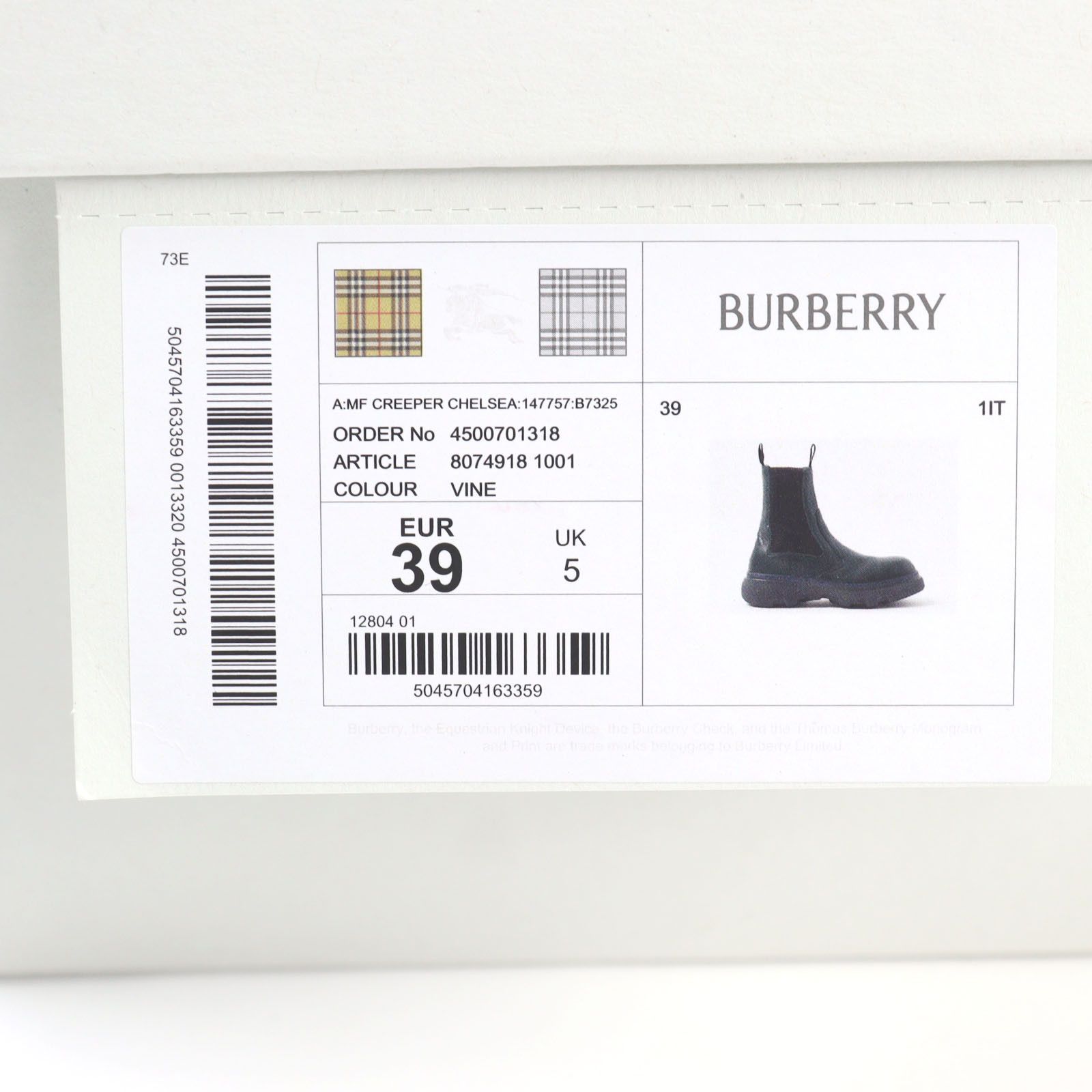 Burberry Burberry Burberry Creeper Chelsea Boots Boots Leather Shoes DUTY FREE for USA Size ONE SIZE - 13 Thumbnail