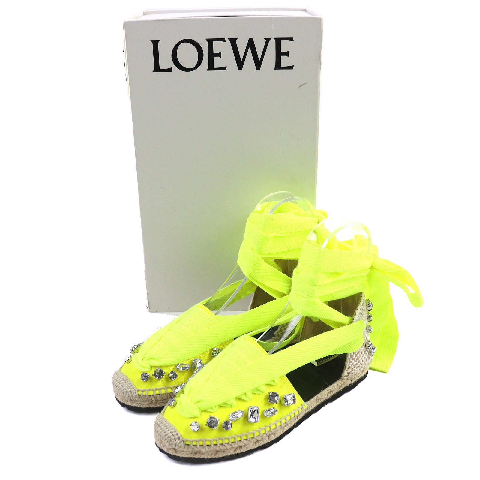 Loewe Loewe Loewe Lace-up espadrilles with jewels Sandals Natural Material Shoes DUTY FREE for USA Size ONE SIZE - 2 Thumbnail