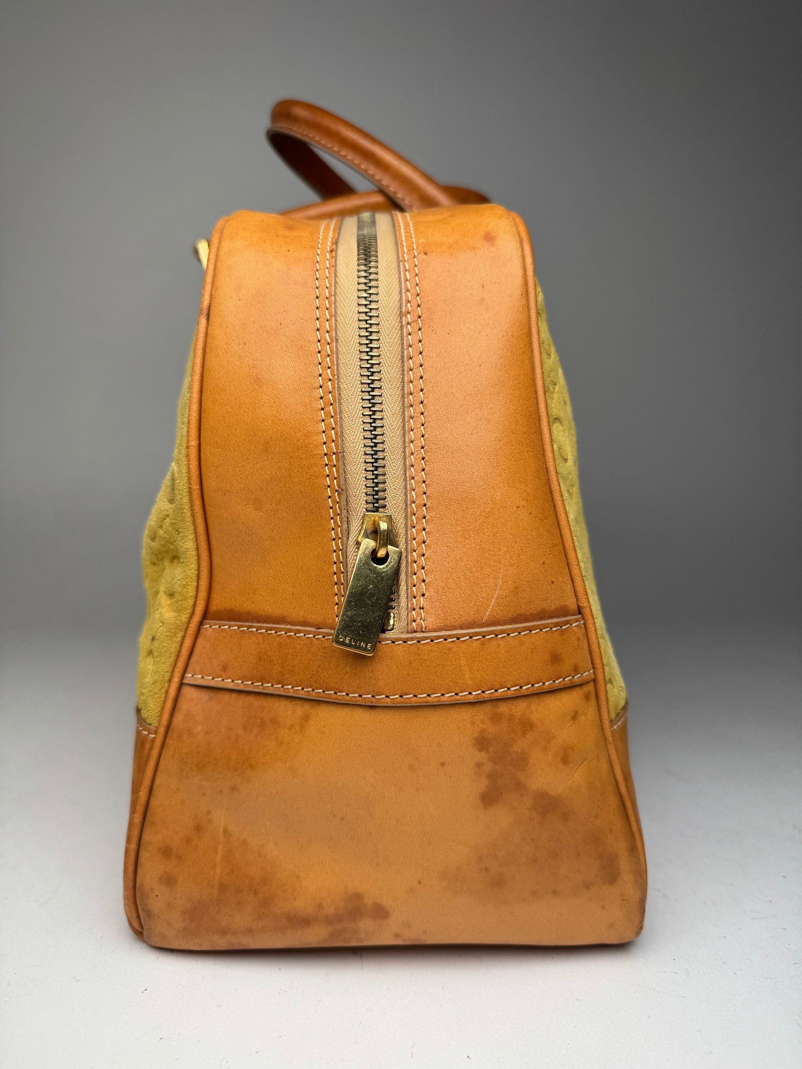 Celine Vintage Paris Macadam Monogram Weekender Duffel Bag Brown Ye Size ONE SIZE - 4 Thumbnail