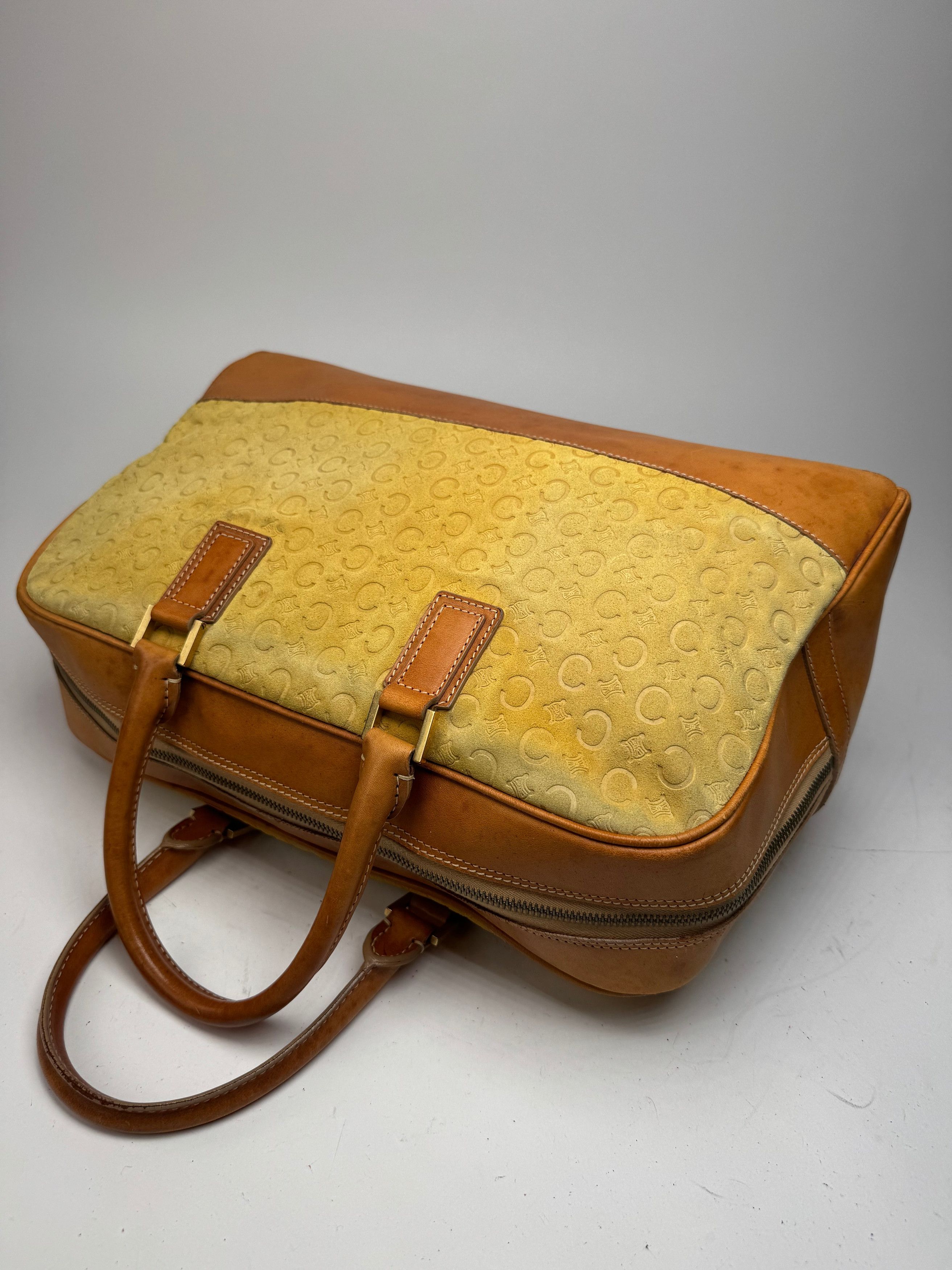Celine Vintage Paris Macadam Monogram Weekender Duffel Bag Brown Ye Size ONE SIZE - 11 Thumbnail