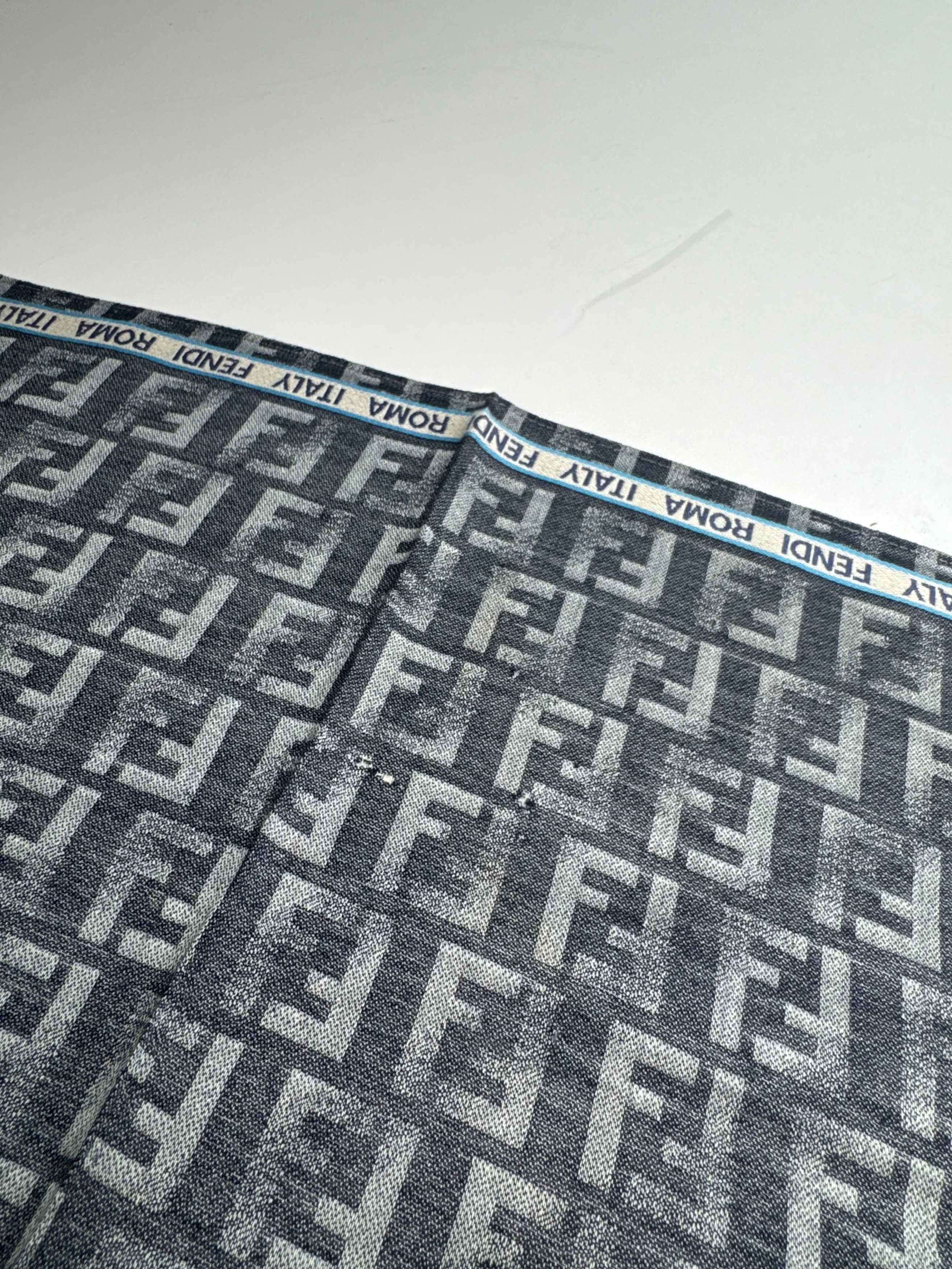 Fendi Vintage FF monogram Scarf Grey Blue Size ONE SIZE - 2 Thumbnail