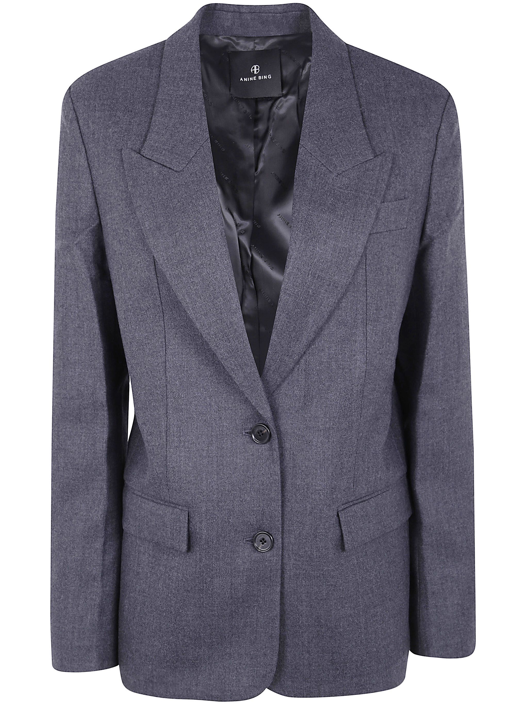 Anine Bing "ROSS" SINGLE-BREASTED BLAZER JACKET Size S / US 4 / IT 40 - 5 Thumbnail